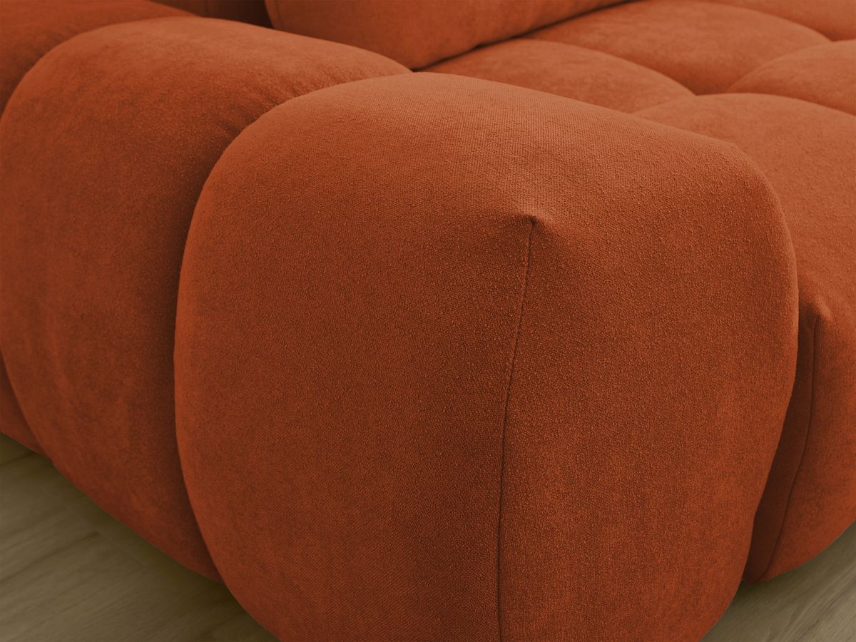 Canapé droit fixe 3 places EVEREST tissu texturé - 2 coussins