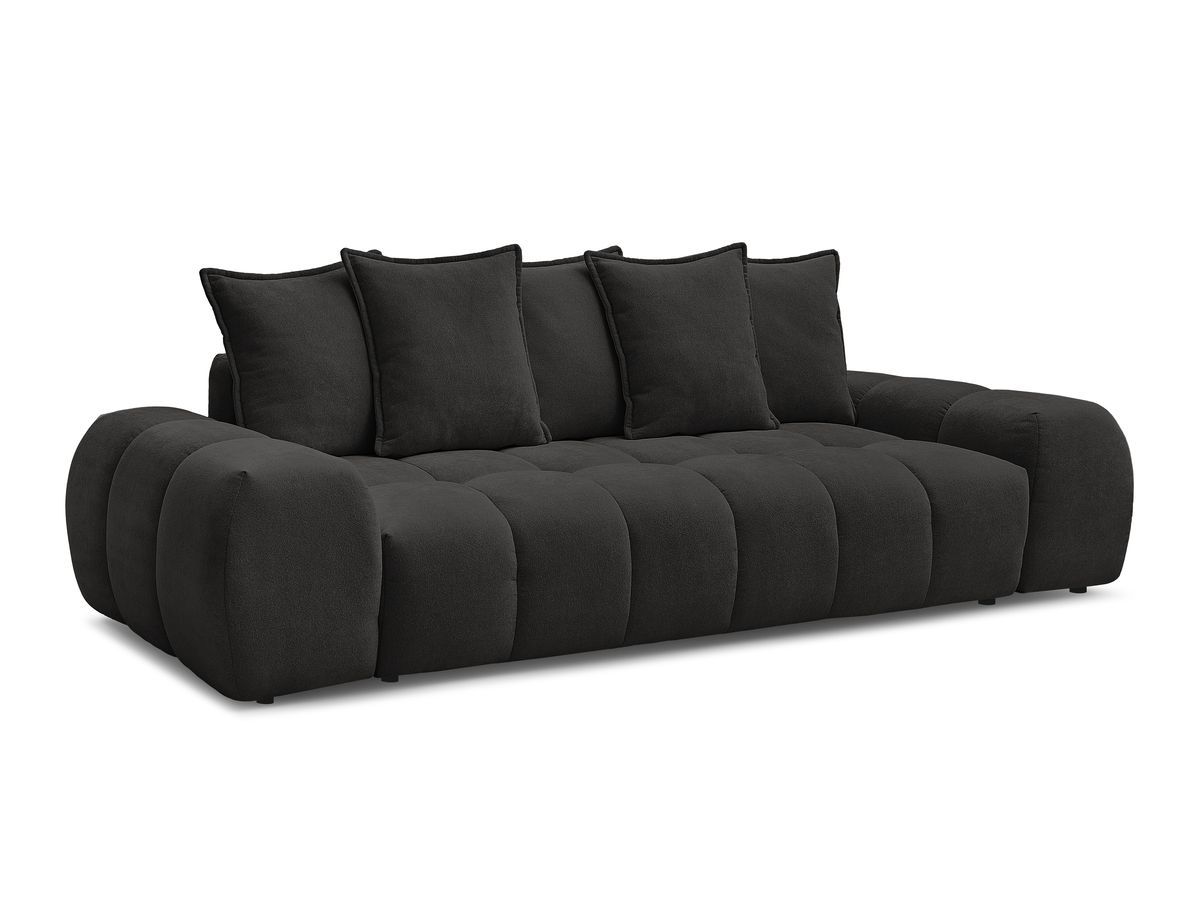 Canapé droit fixe 3 places EVEREST tissu texturé - 5 coussins