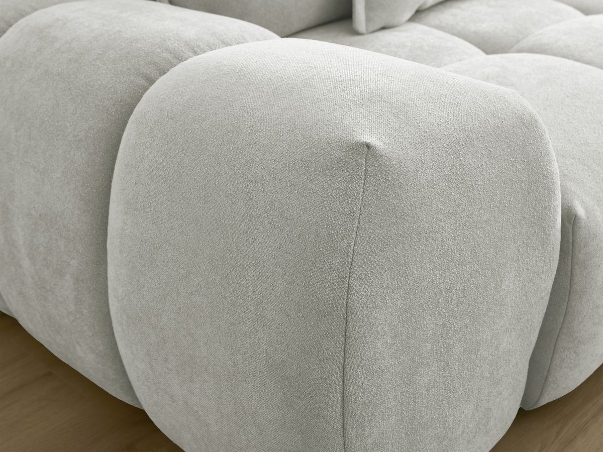Canapé droit fixe 3 places EVEREST tissu texturé - 5 coussins