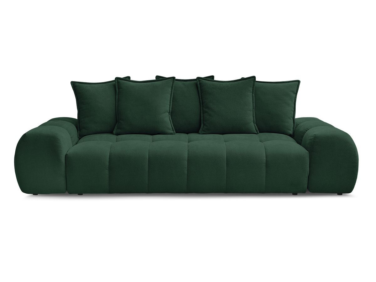 Canapé droit fixe 3 places EVEREST tissu texturé - 5 coussins