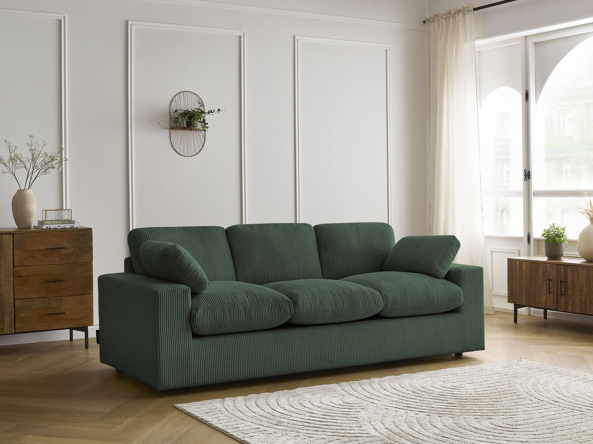 Canapé droit fixe compact BELAIR velours côtelé