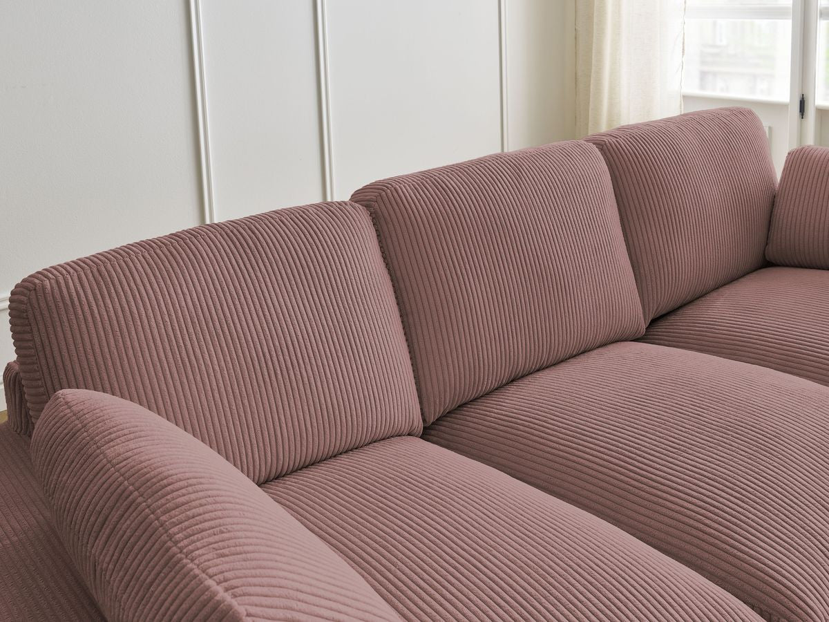 Canapé droit fixe compact BELAIR velours côtelé