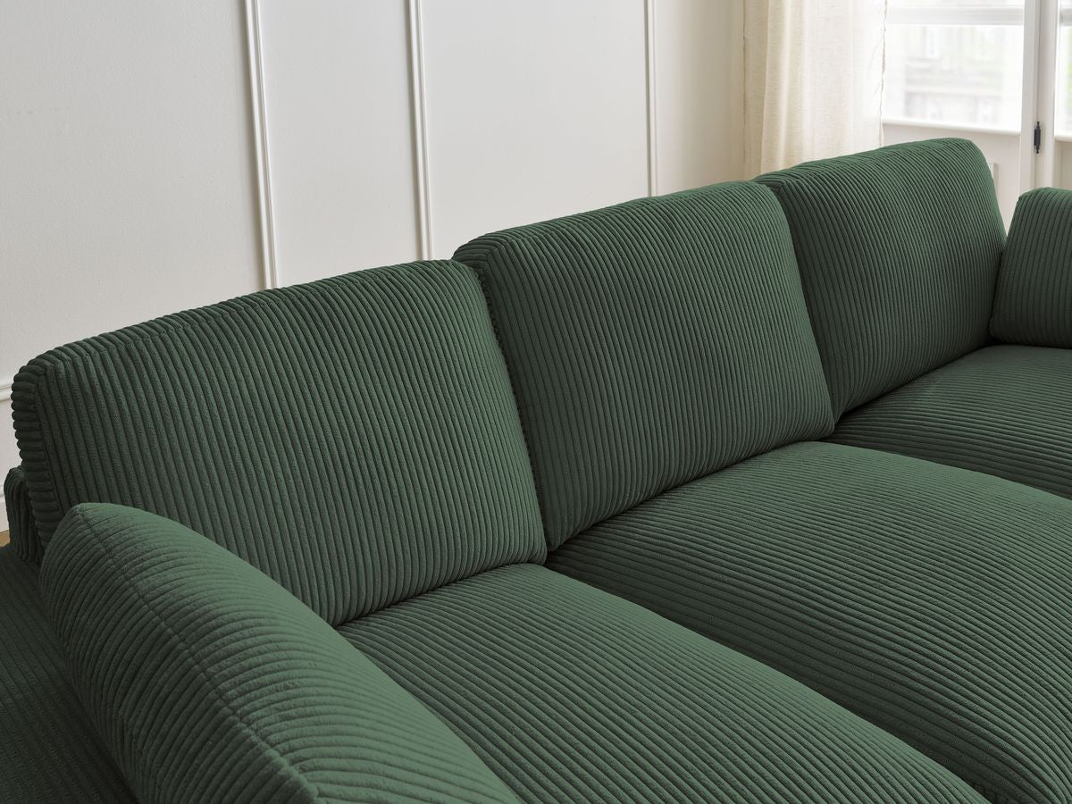 Canapé droit fixe compact BELAIR velours côtelé