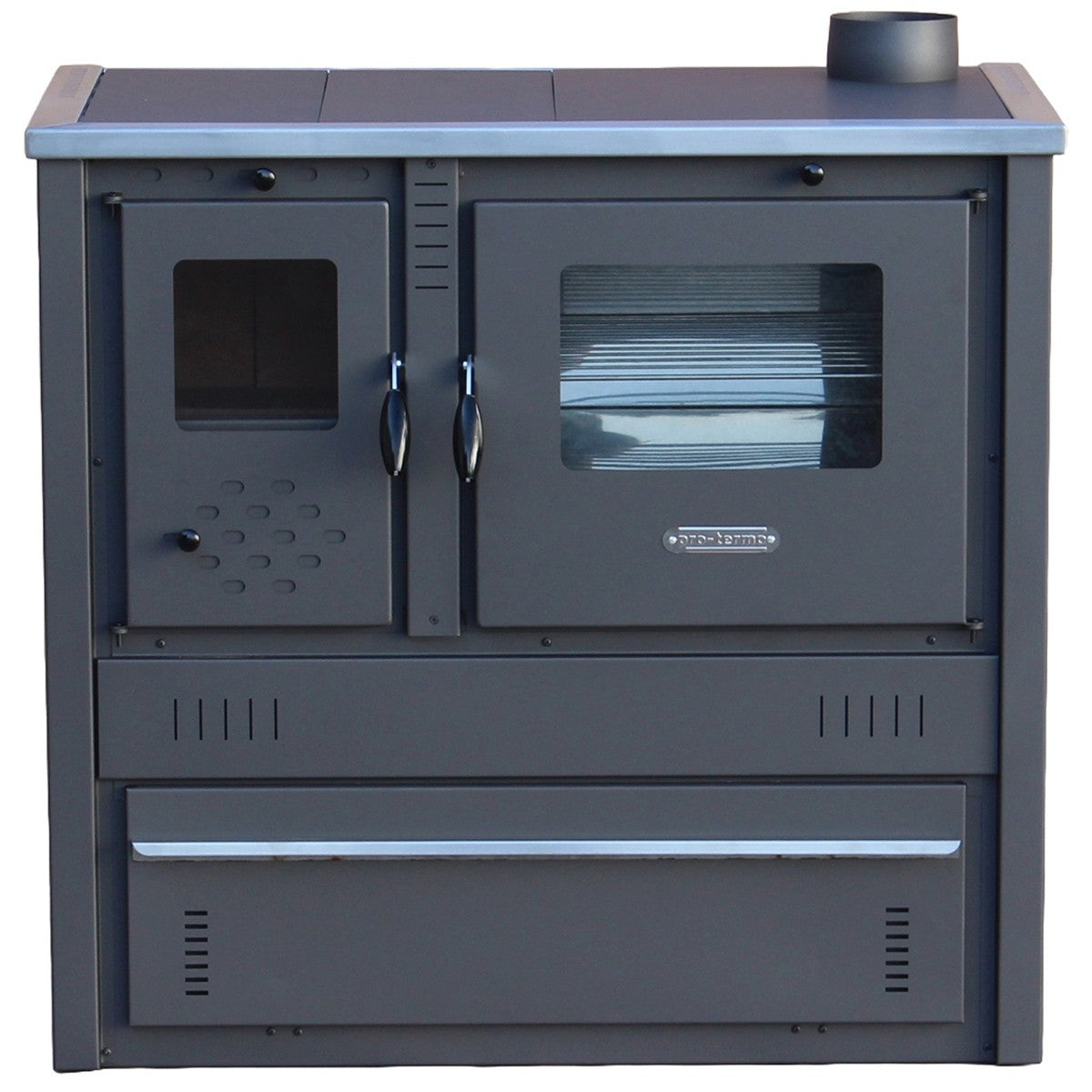 Cuisinière à bois A+ 10 kW poêle à bois avec four Evacuation Droite Ø120 mm