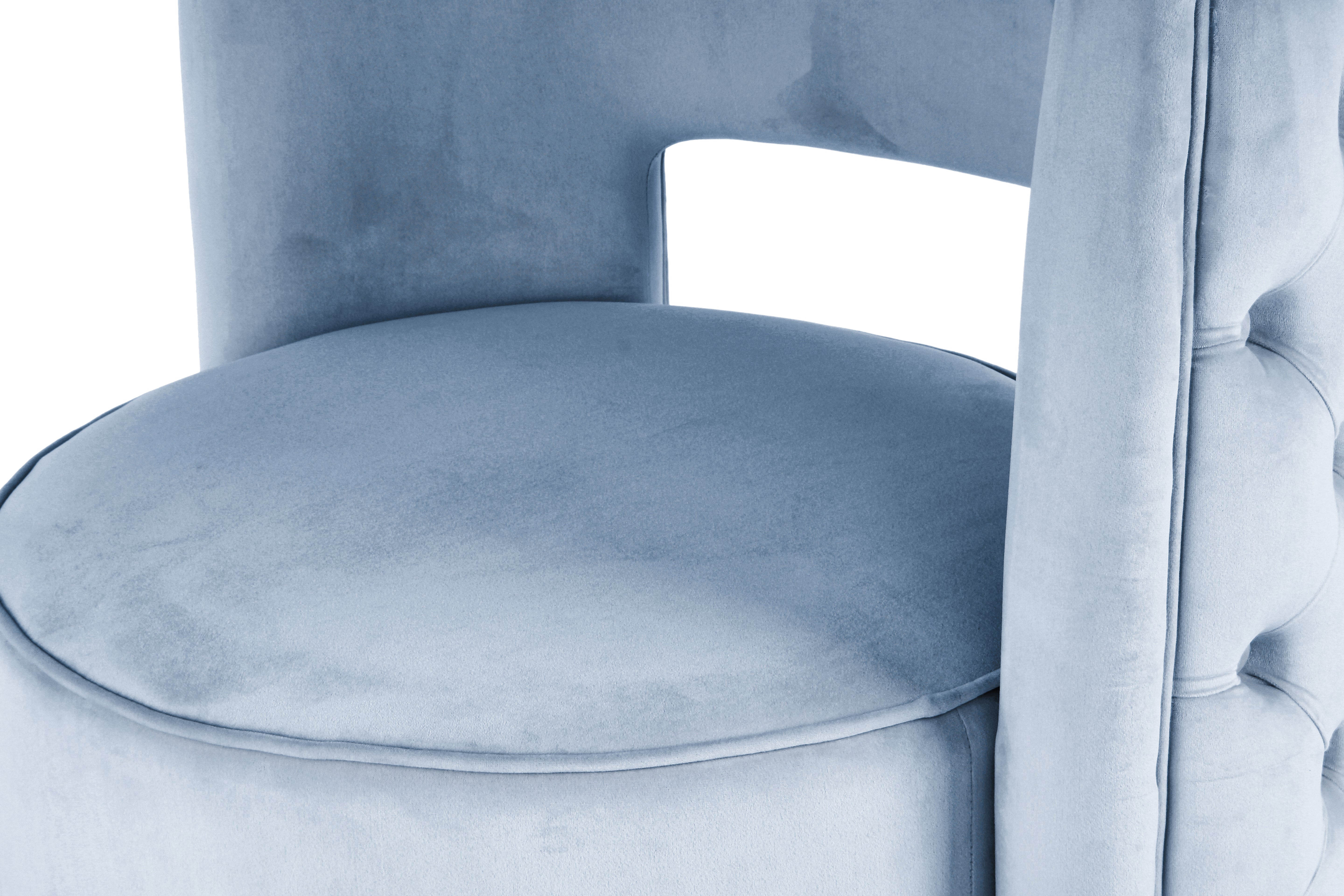 Fauteuil bleu clair / argent - Beverly