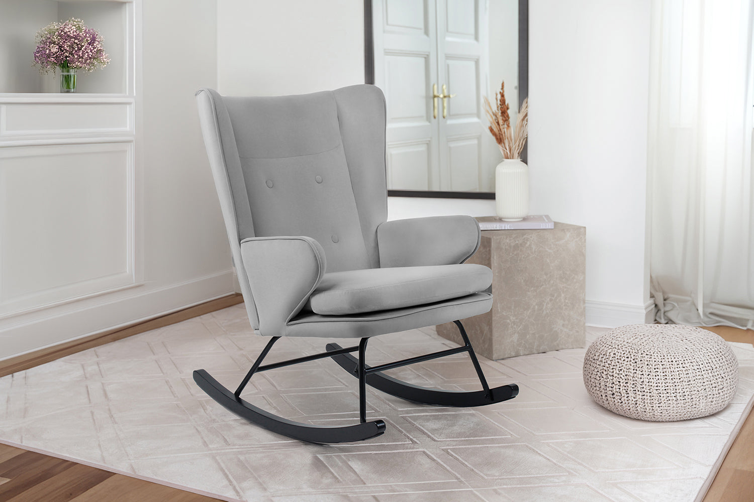 Fauteuil à bascule gris - Melodie