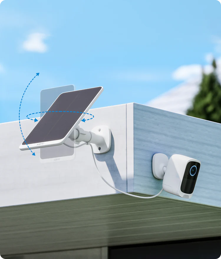 Lot de 2 caméras de surveillance 4K solaires