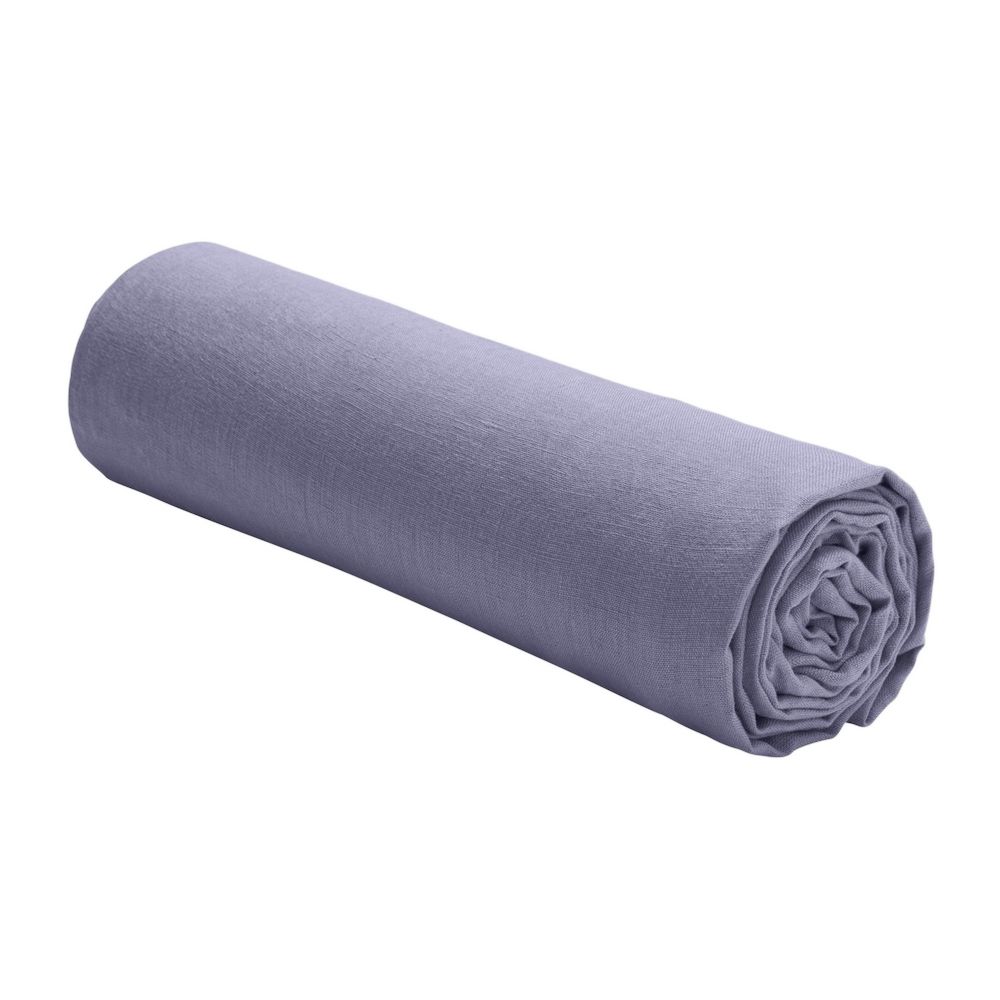 Drap housse en lin Français - lin lavé Mineral
