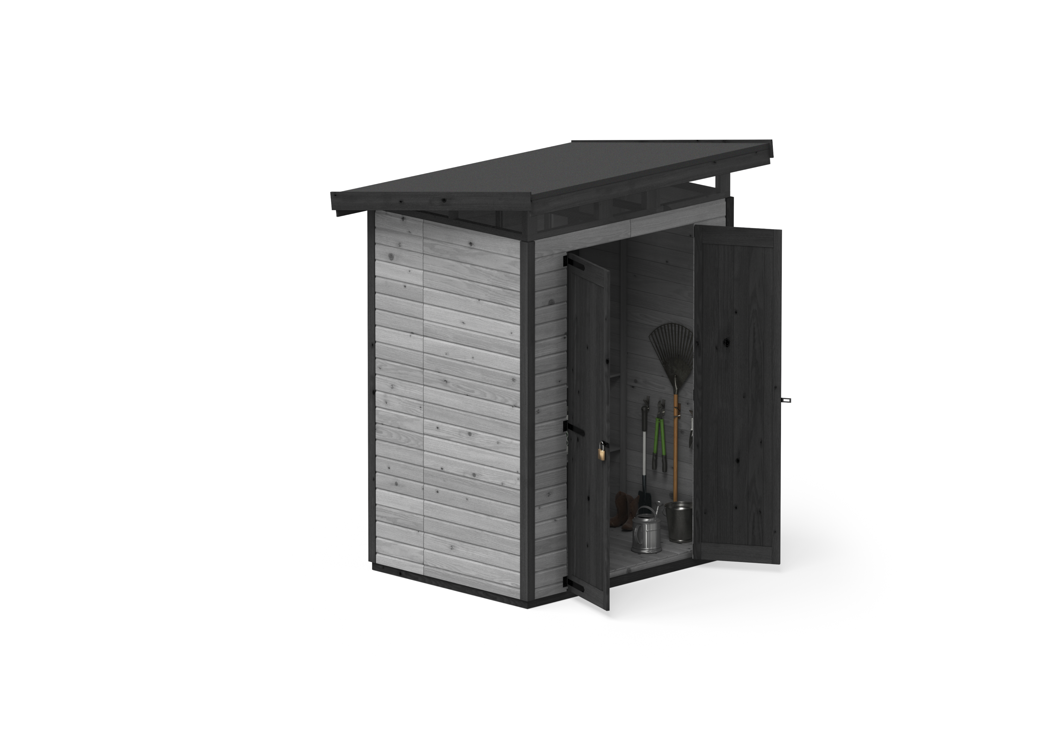 Abri de jardin en bois 163x127 cm Gris