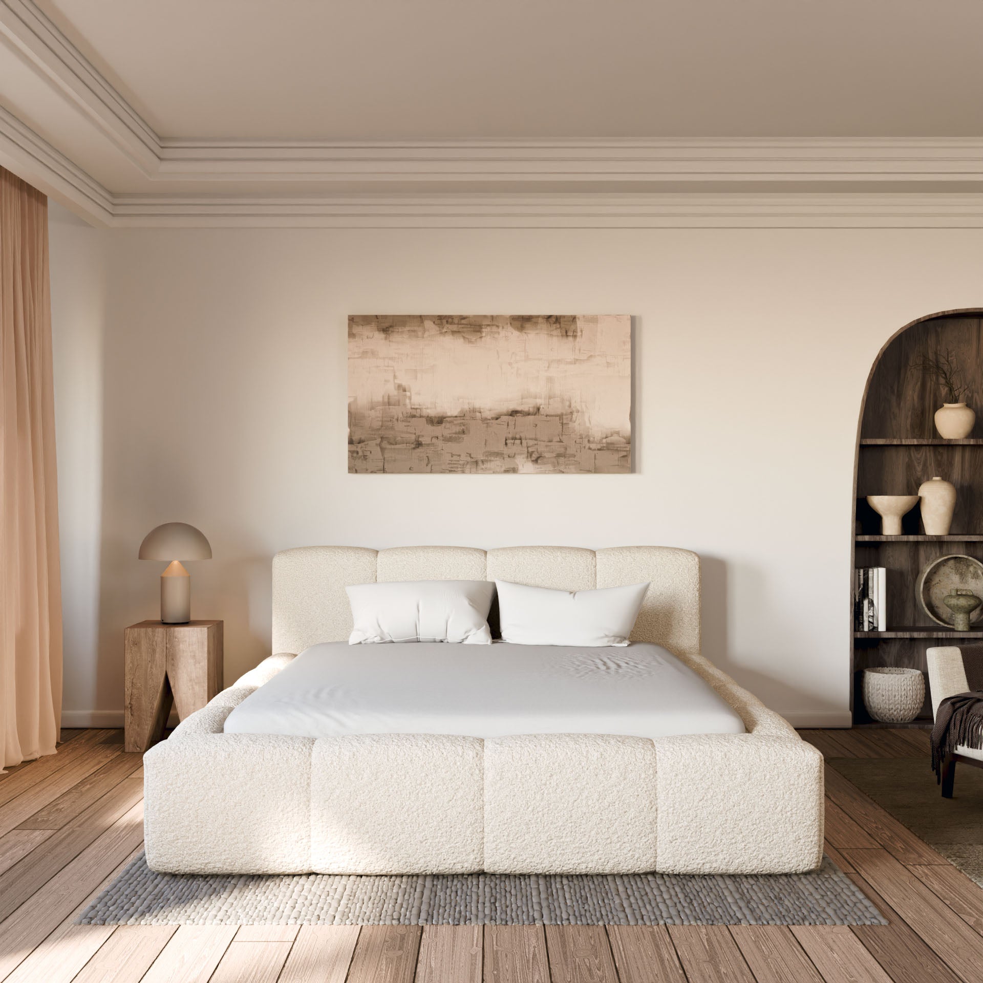 Lit Coffre Équinox Drimz - Beige