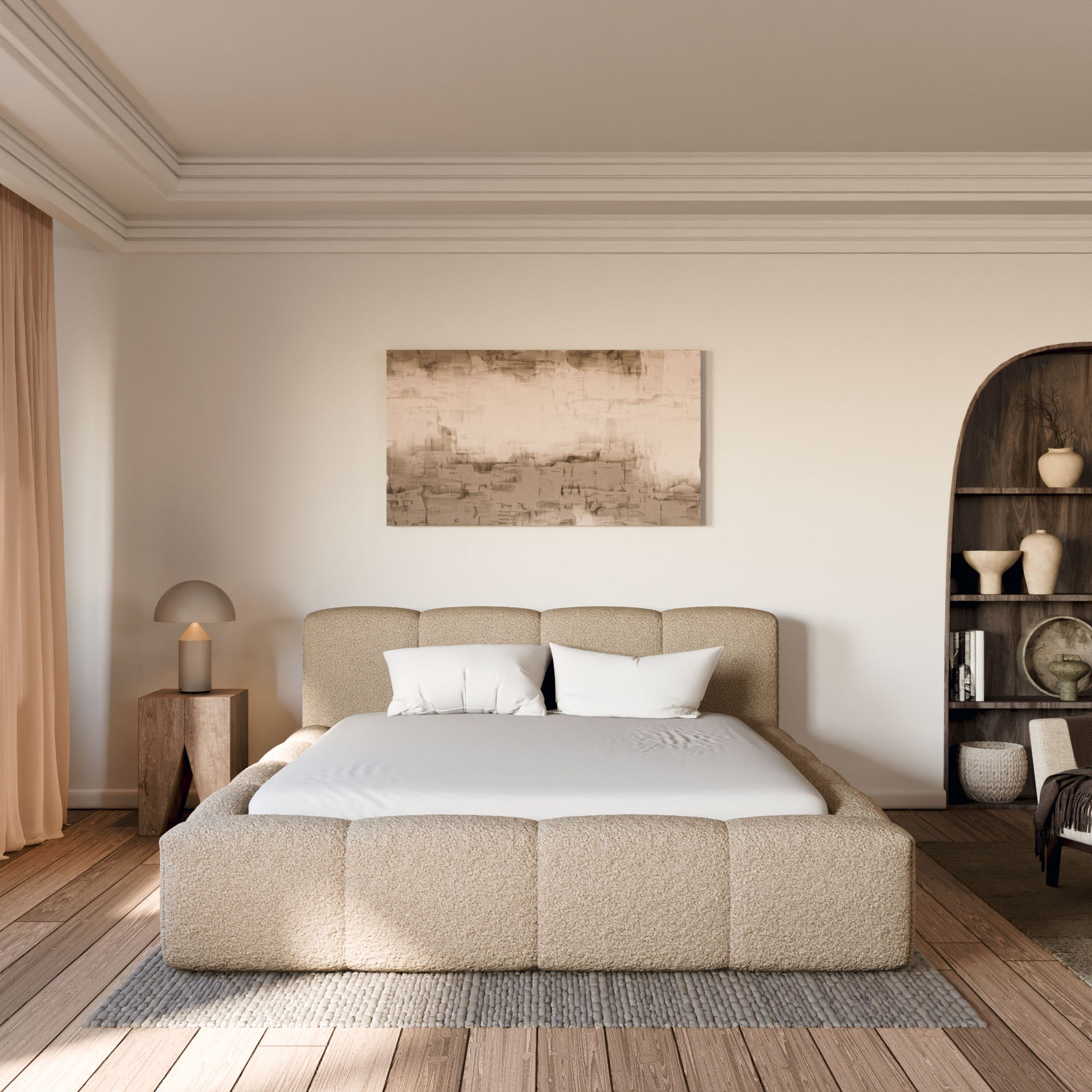 Lit Coffre Équinox Drimz - Taupe