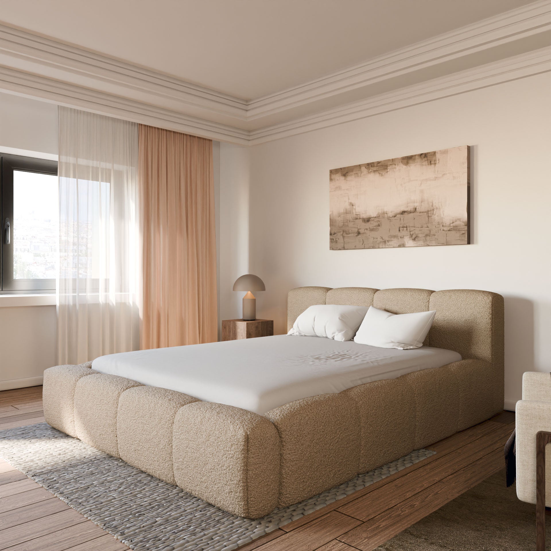 Lit Coffre Équinox Drimz - Taupe