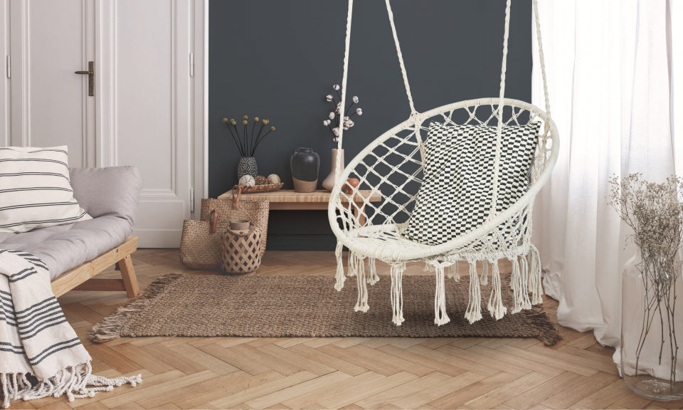 Hamac chaise macramé avec coussin