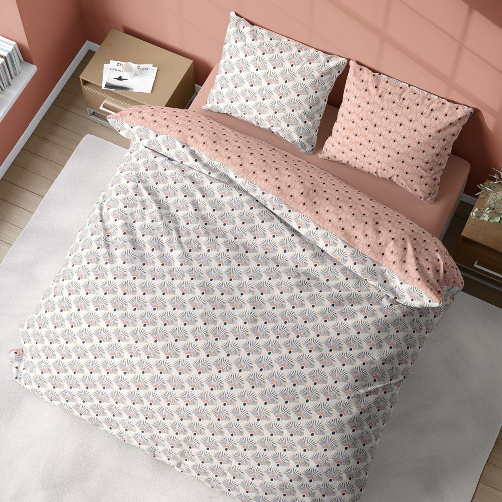 Housse de couette + 2 taies d'oreiller 63x63 Coton Bio Mille