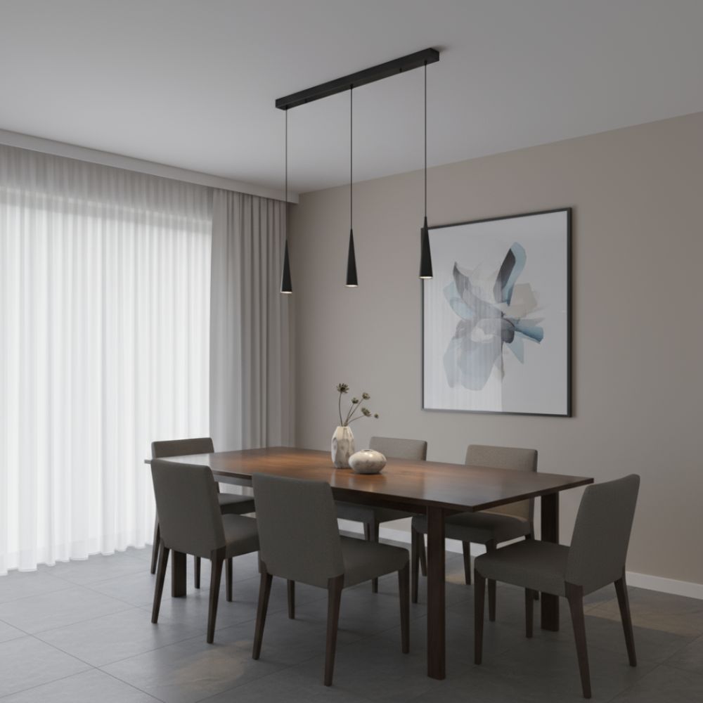 Suspension d’interieur dimmable mavea noire