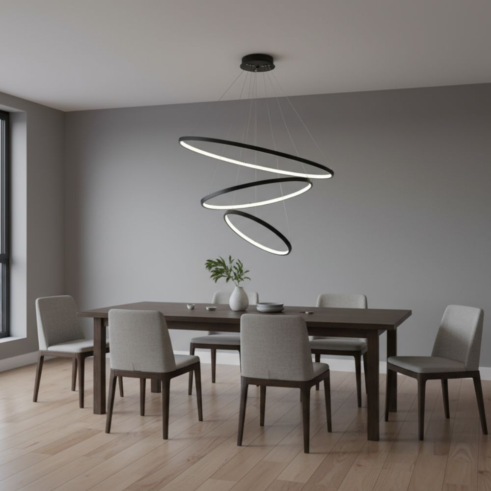Lustre Intérieur Waves Noir
