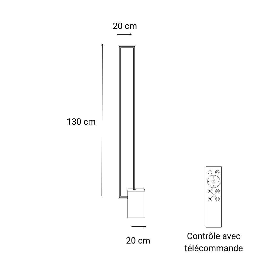 Lampadaire Quadra