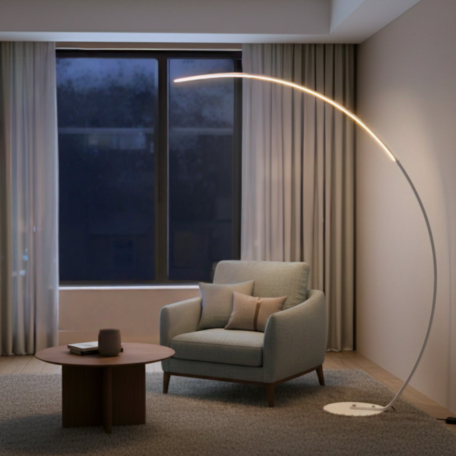Lampadaire Arc Design Intérieur Blanc