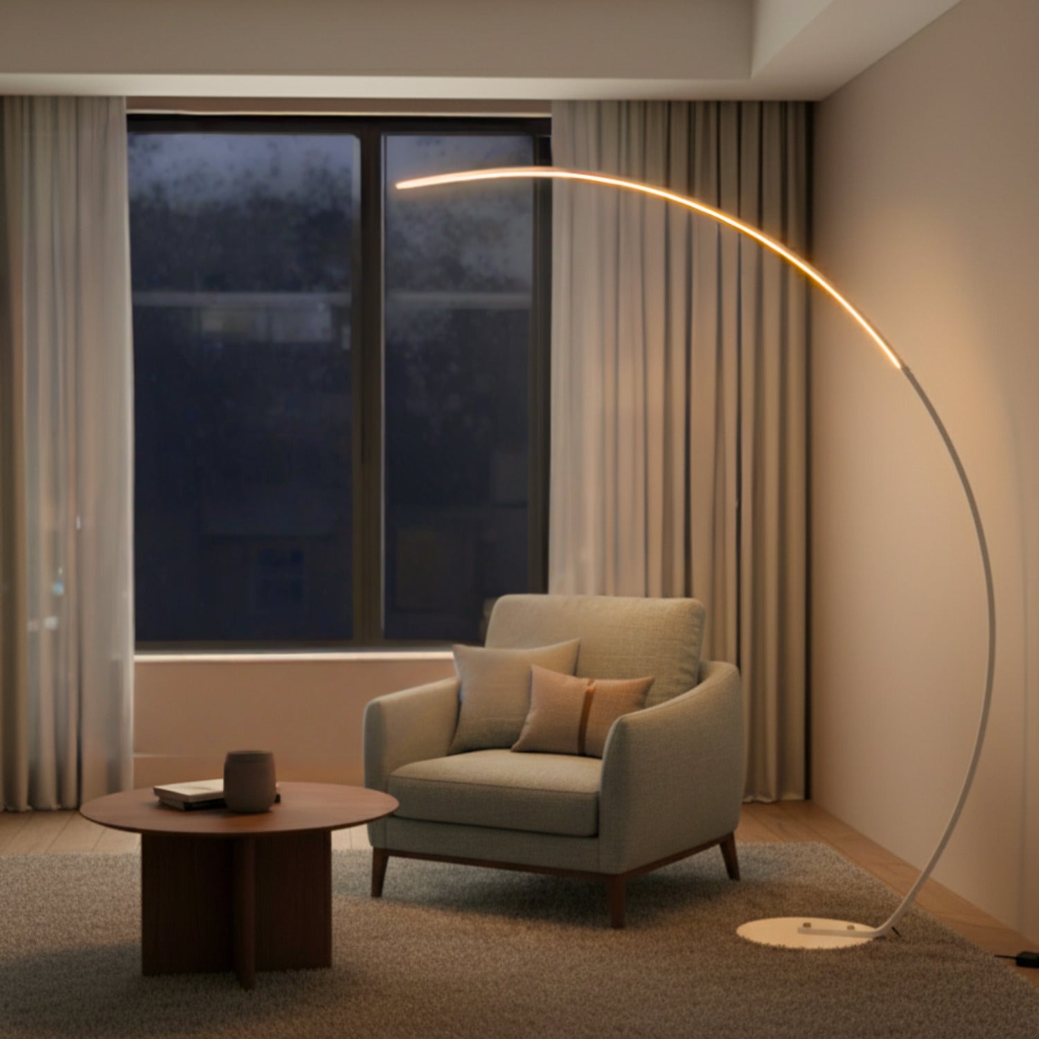Lampadaire Arc Design Intérieur Blanc
