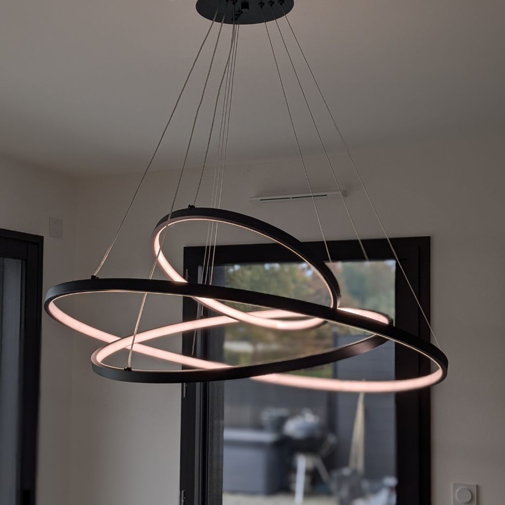Lustre Intérieur Waves Noir