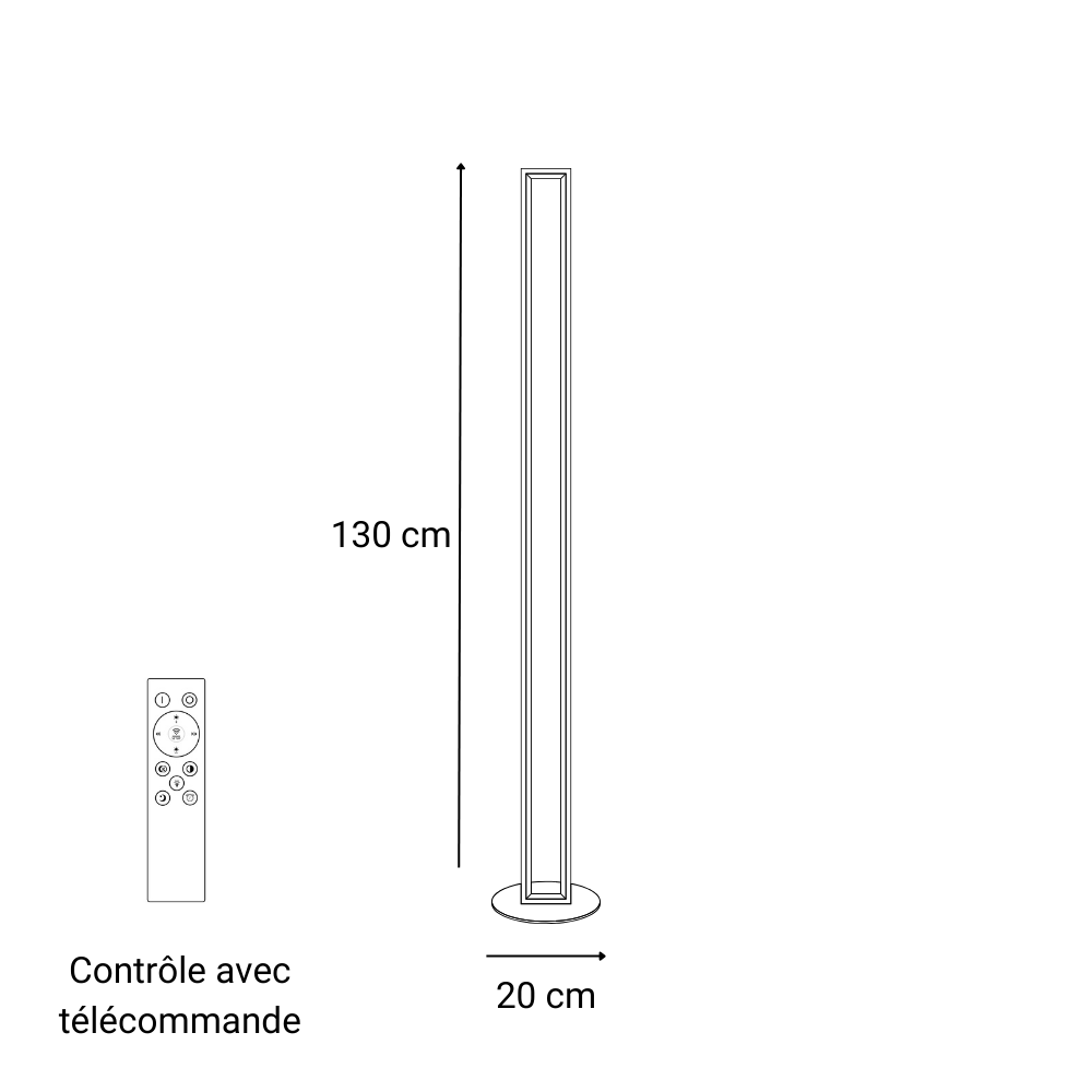 Lampadaire Silta Intensité Variable