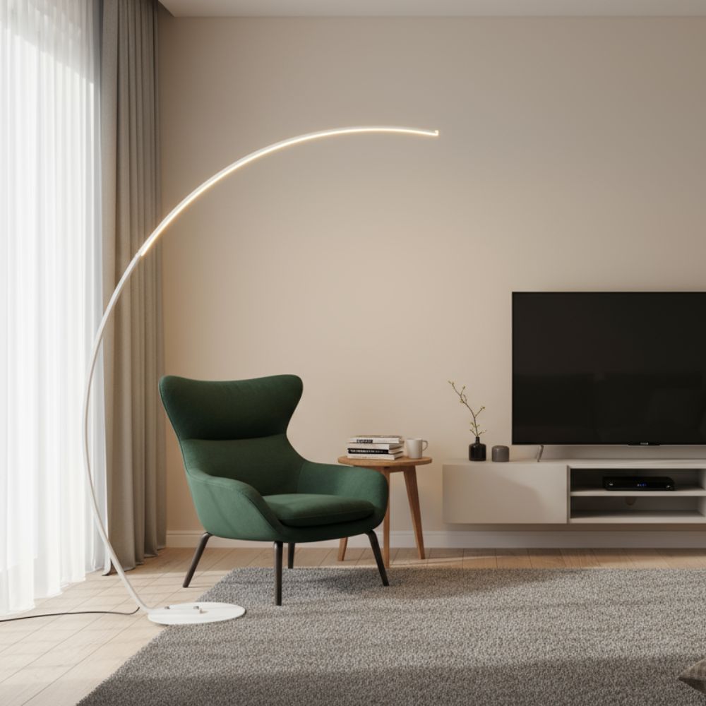 Lampadaire Arc Design Intérieur Blanc
