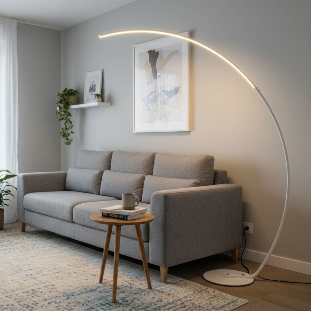 Lampadaire Arc Design Intérieur Blanc