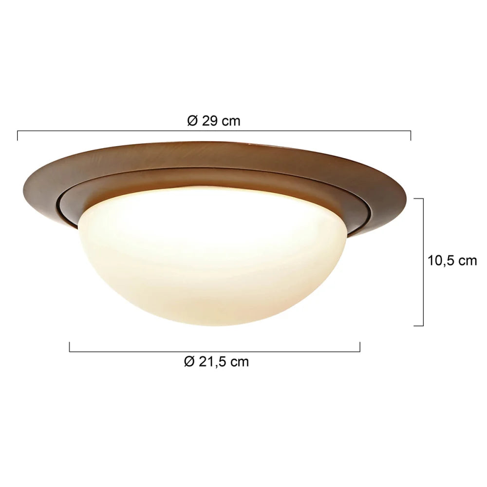 Lampe plafonnier verre métal - Ikaro