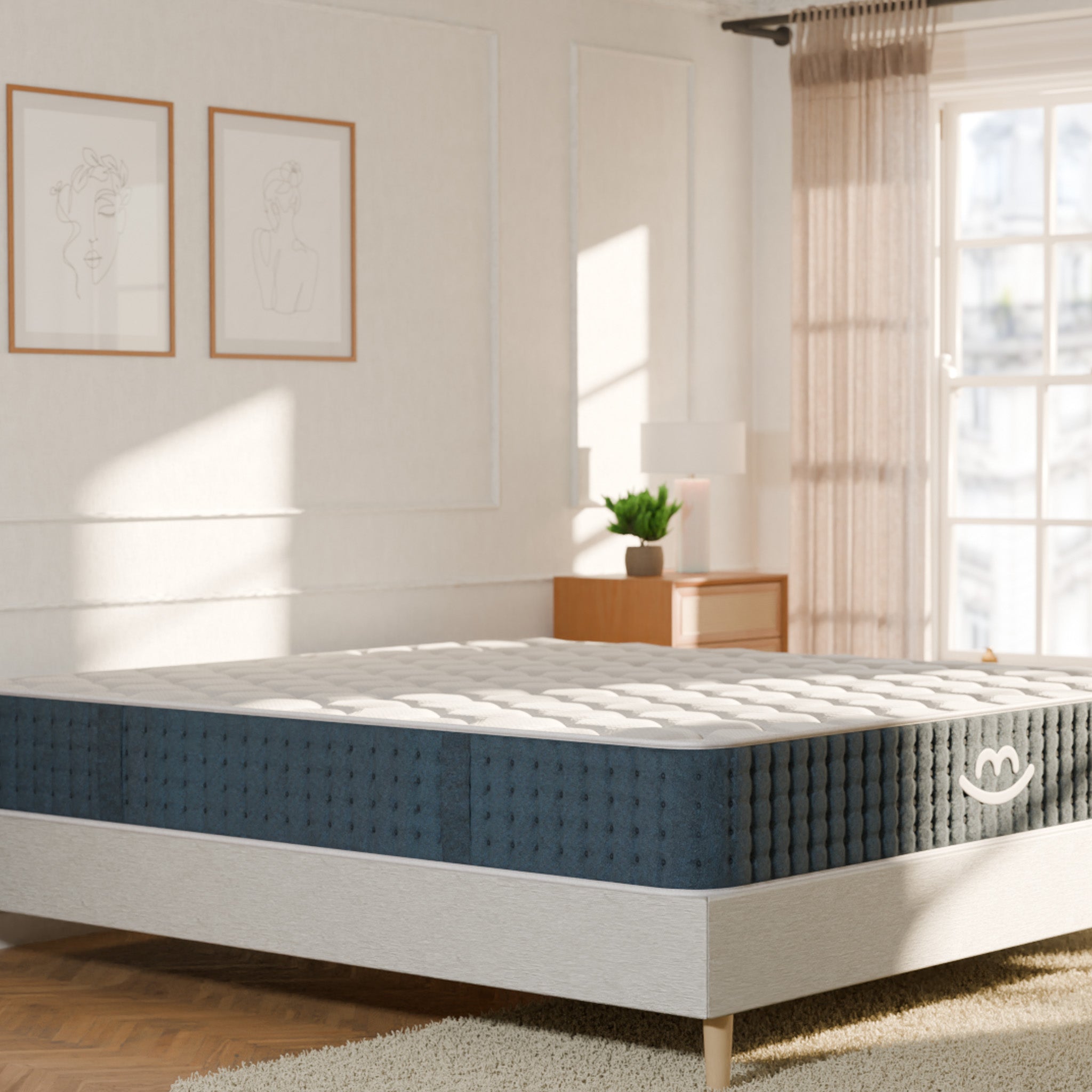 Matelas Victoria Hybride épaisseur 30cm - Produit de l'année 2025 ® - Mousse mémoire forme, Ressorts Ensachés