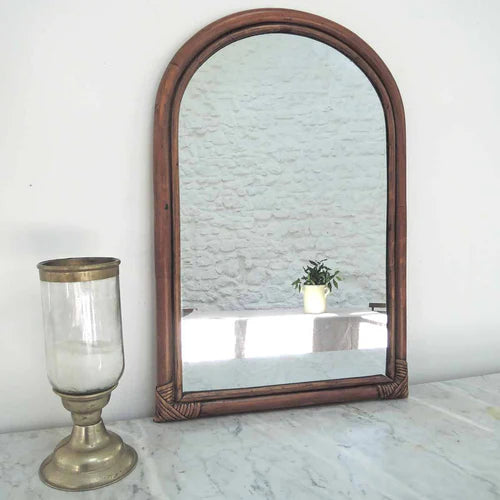Miroir arche en rotin 58 x 40 cm - Marcel