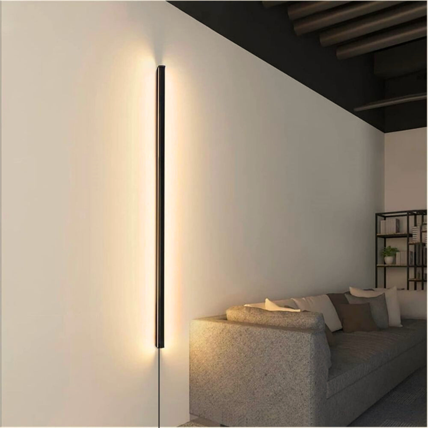 Applique murale Anky 90 cm dimmable noir