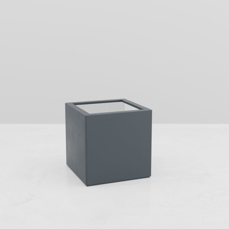 Jardinière carrée Eos - 800 x 800 x 800 mm - Gris anthracite
