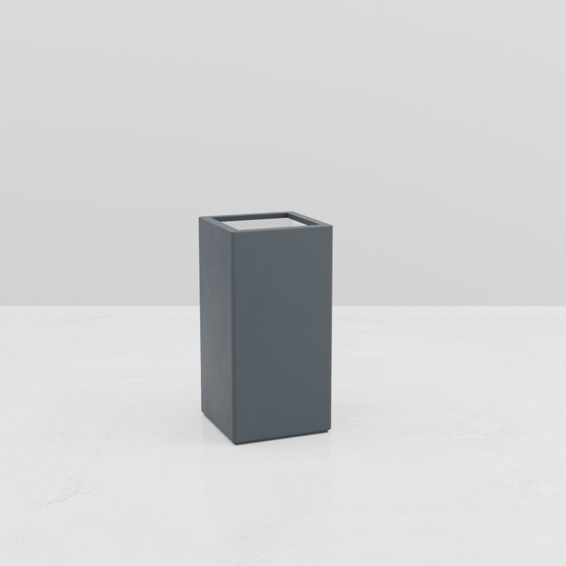 Jardinière carrée haute Chloris - 500 x 500 x 1000 mm - Gris anthracite