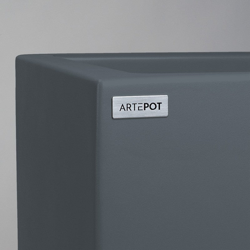 Jardinière rectangulaire Gaia - 1000 x 400 x 400 mm - Gris anthracite