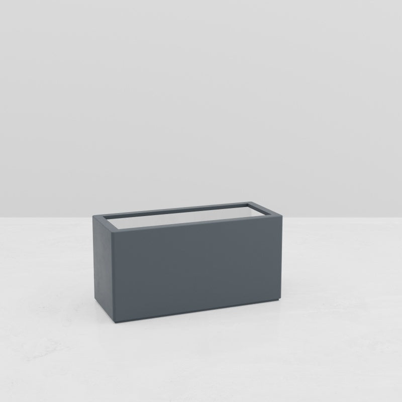 Jardinière rectangulaire Gaia - 1200 x 500 x 600 mm - Gris anthracite