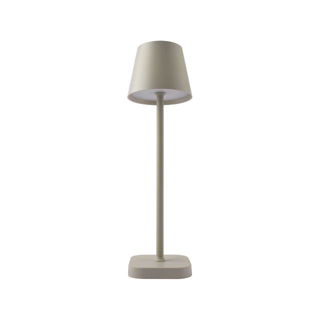 FlinQ - Lampe de table - Rechargeable - Intensité variable avec mode mémoire - 3 niveaux d'éclairage - 38 cm - Beige clair