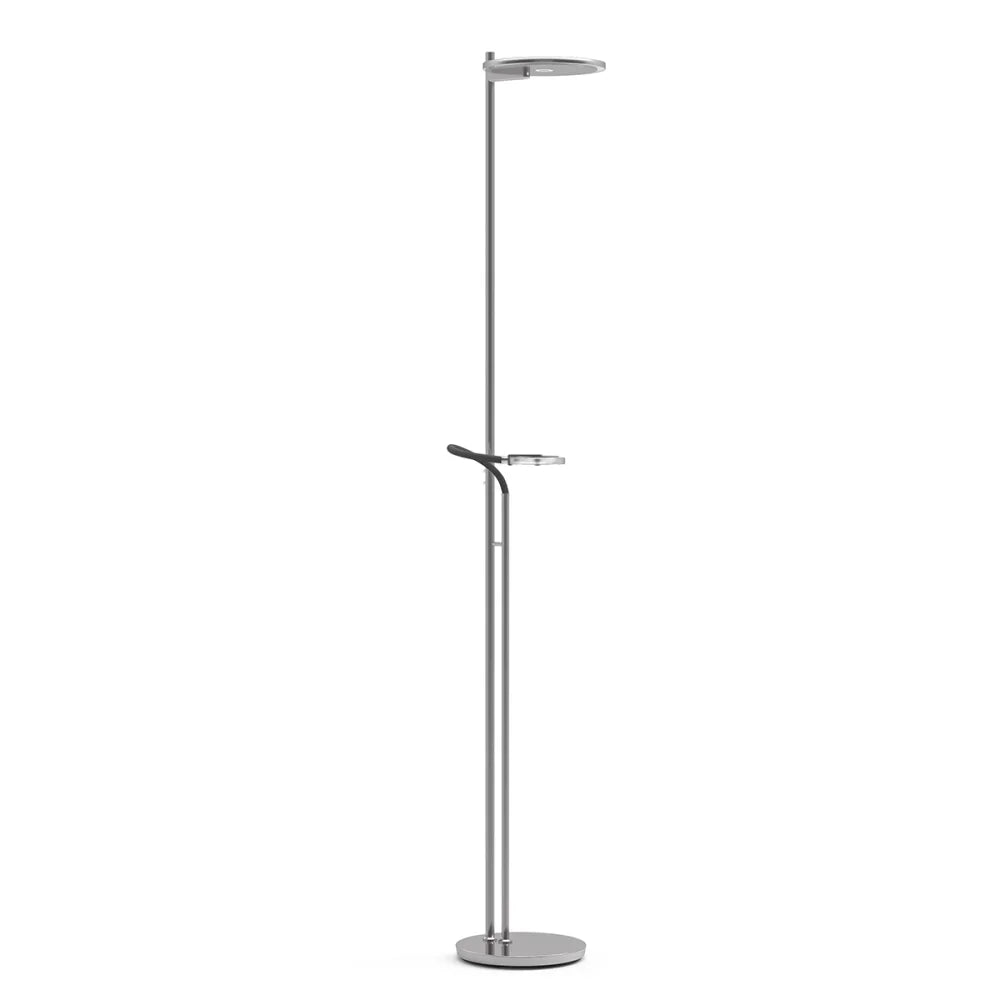 Lampadaire acier, avec bras de lecture - Turound