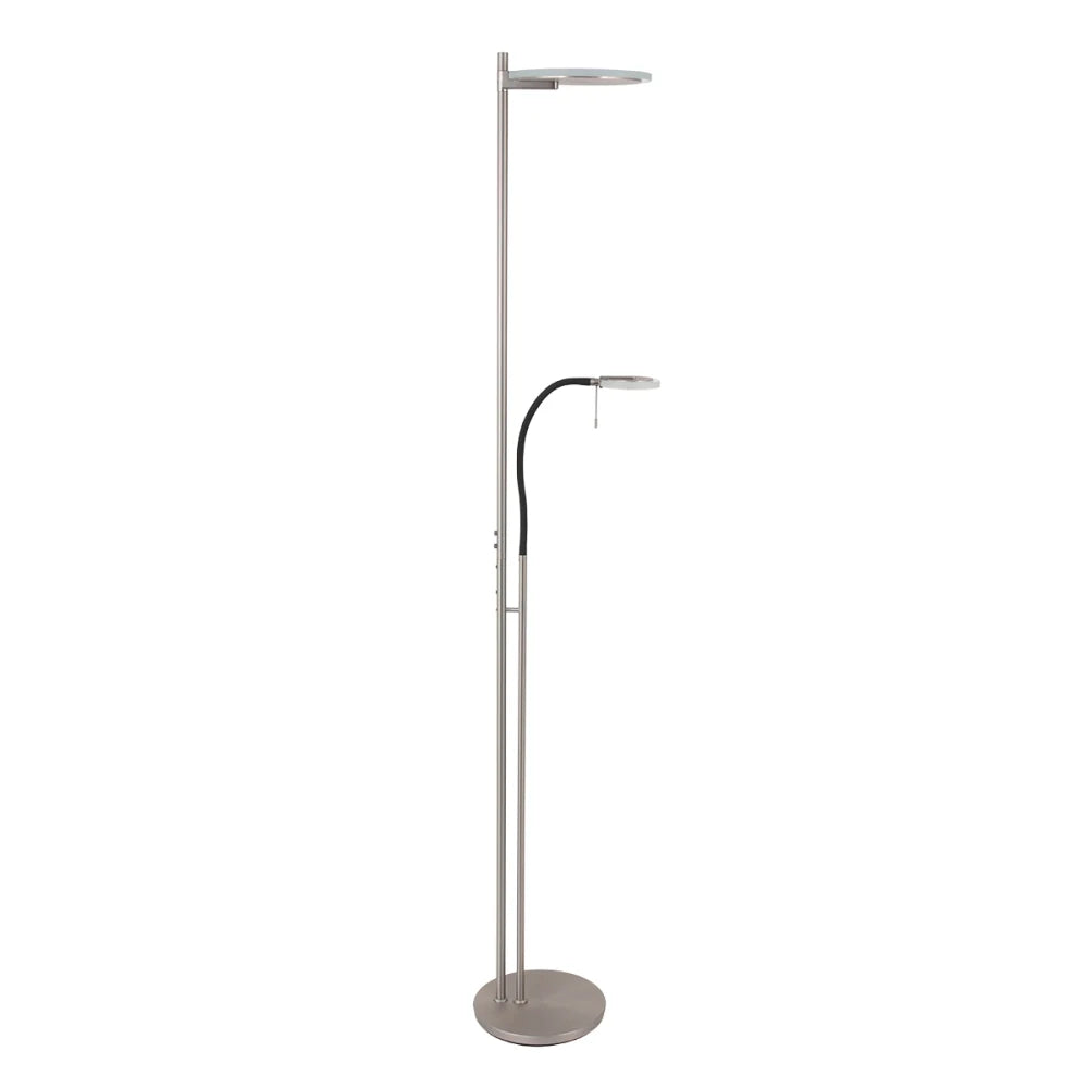 Lampadaire acier, avec bras de lecture - Turound