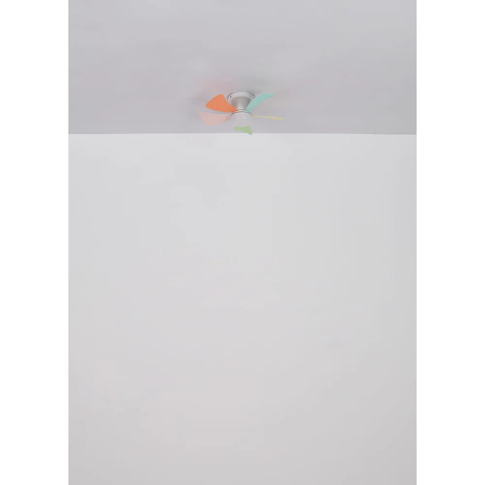 Ventilateur de plafond métal noir mat et lampe - Hines