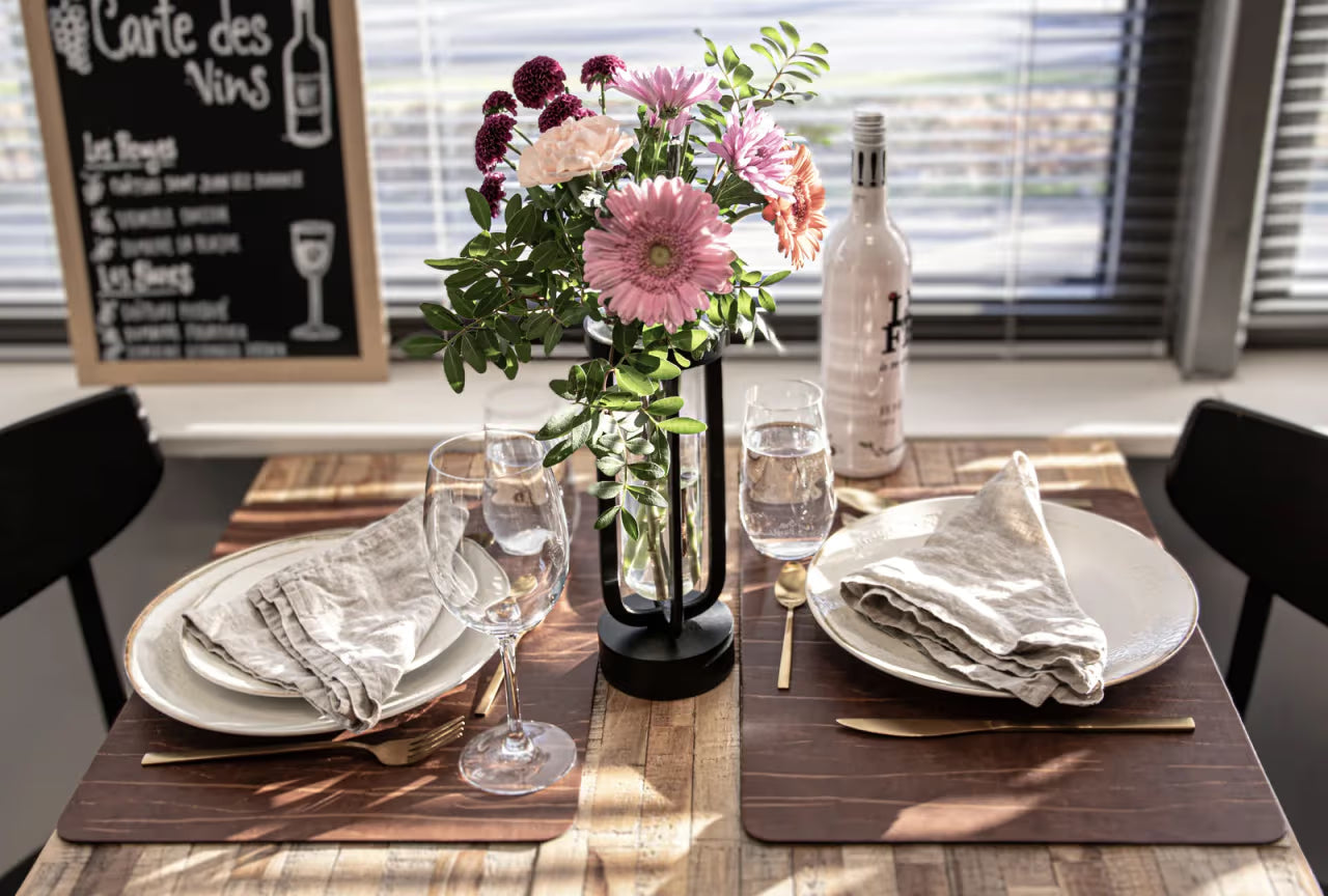 Pack 2 Lampes de table LED sans fil rechargeable en forme de vase Florence - noire - intérieur & extérieur