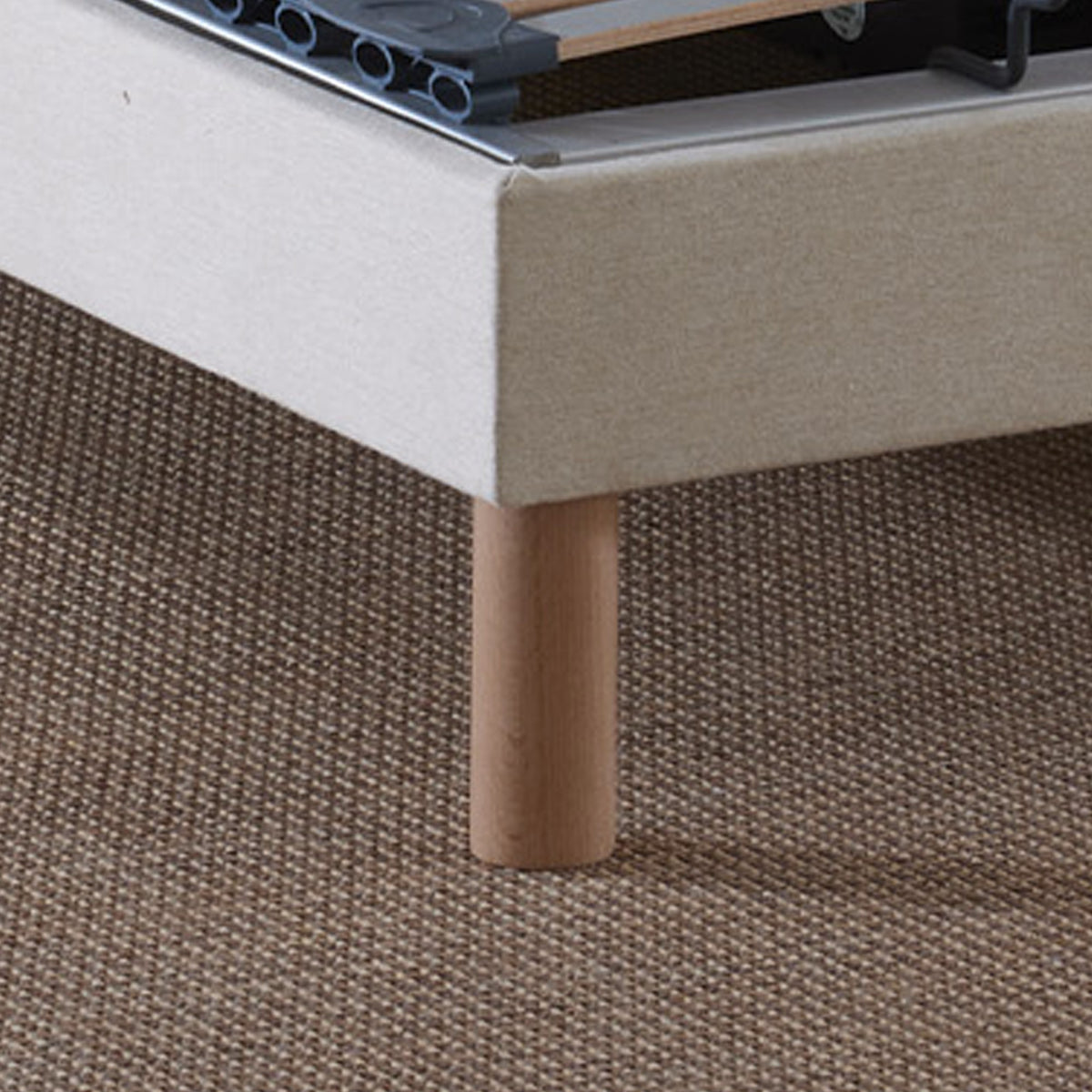 Lot de 2 lits électriques de relaxation multi lattes lisse Beige2x80 x 200