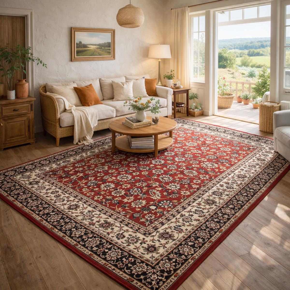 Tapis oriental tissé motif ancestral Silo