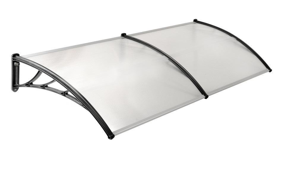Marquise de porte transparente 80x150cm