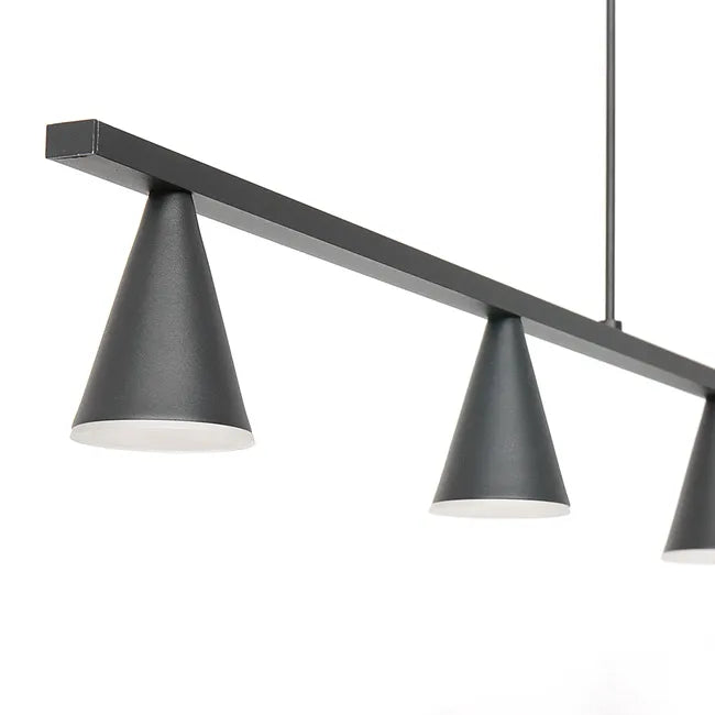 Lampe suspension noire - 5 lumières - Vortex