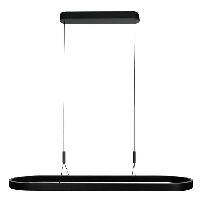 Lampe suspension ovale noire - Mykty