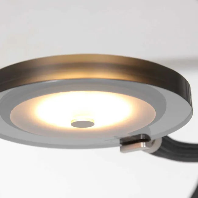 Plafonnier en acier brossé noir - LED - 5 lumières - Turound