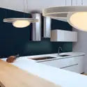 Lampe suspension acier - 3 lumières - Ringlux