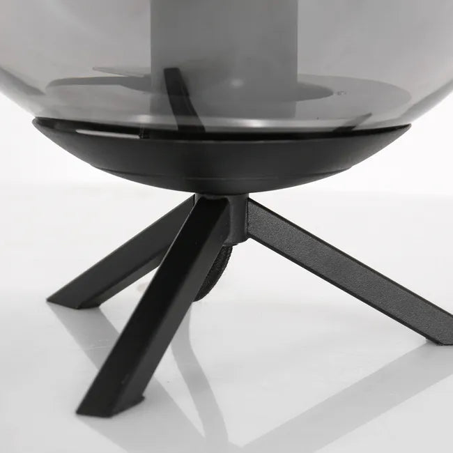Lampe de table en verre noire - Bollique