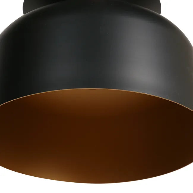 Lampe suspension noire & métal - Skandina