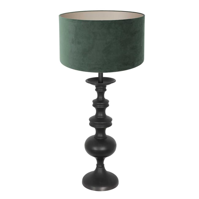 Lampe de table avec abat-jour en velours vert - Lyons